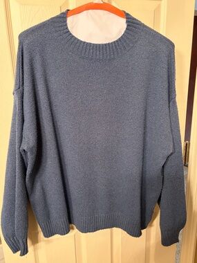 SHEIN Curve Dusty Blue Knit Sweater
